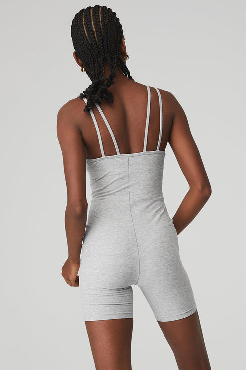 alo Women's Alosoft Suns Out Onesie - Athletic Heather Grey