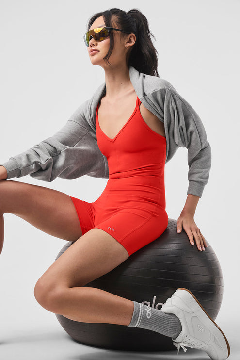 alo Women's Alosoft Suns Out Onesie - Red Hot Summer