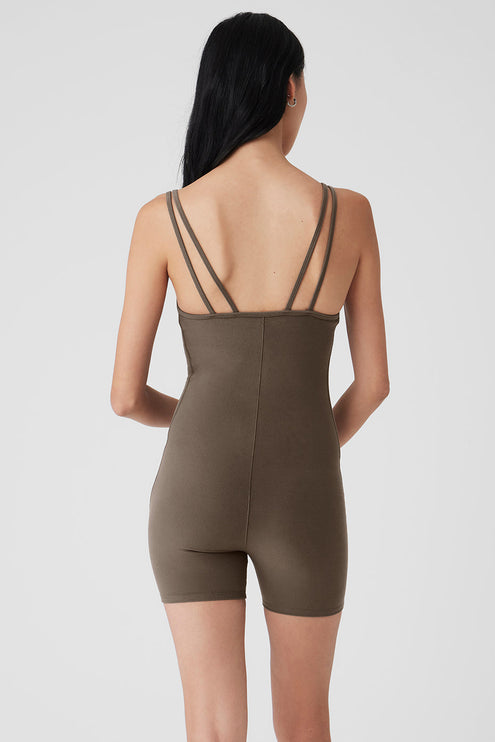 alo Women's Alosoft Suns Out Onesie - Olive Tree