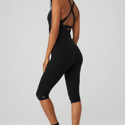 alo Women's Airbrush Physique Onesie - Black