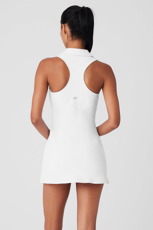 alo Women's Charmed Tennis Dress - White