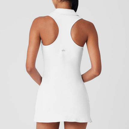 alo Women's Charmed Tennis Dress - White