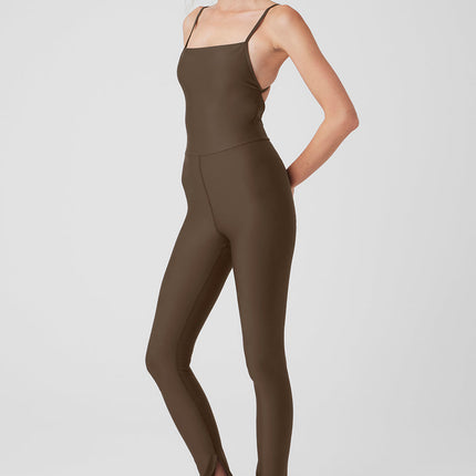 alo Women's Airlift Disco Daze Onesie - Espresso
