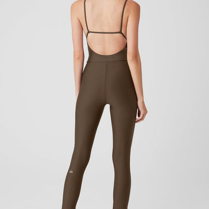 alo Women's Airlift Disco Daze Onesie - Espresso