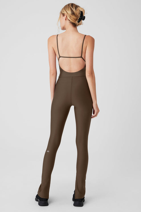 alo Women's Airlift Disco Daze Onesie - Espresso