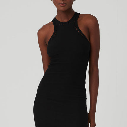 alo Women's Seamless Open Air Racerback Dress - Black
