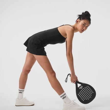 alo Women's Alosoft Courtside Tennis Dress - Black