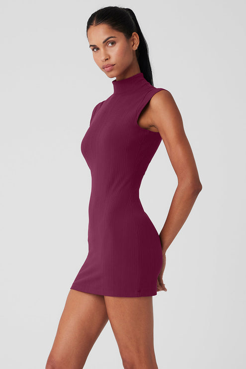 alo Women's Run It Back Dress - Wild Berry