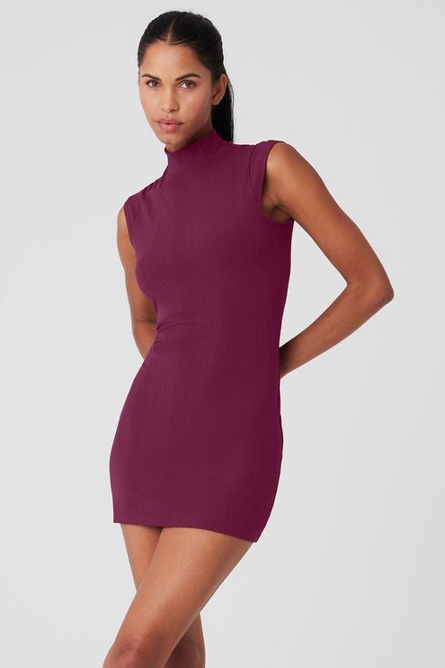 alo Women's Run It Back Dress - Wild Berry