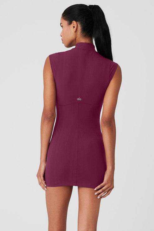 alo Women's Run It Back Dress - Wild Berry