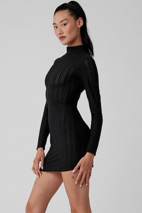 alo Women's Euphoria Long Sleeve Dress - Black