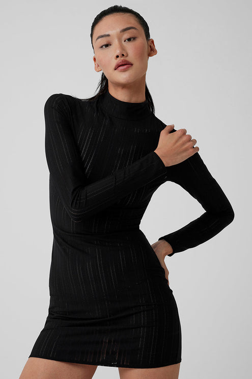 alo Women's Euphoria Long Sleeve Dress - Black