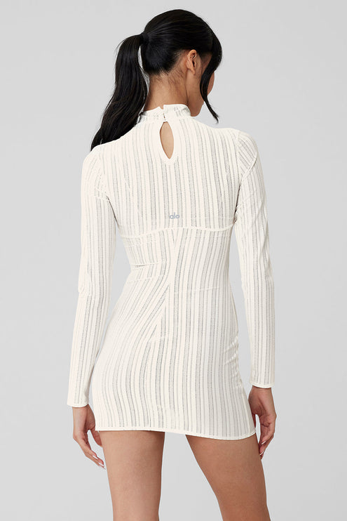 alo Women's Euphoria Long Sleeve Dress - Ivory