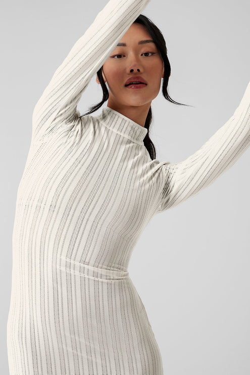 alo Women's Euphoria Long Sleeve Dress - Ivory