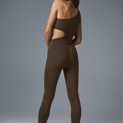 alo Women's Airlift 7/8 Decadent Bodysuit - Espresso