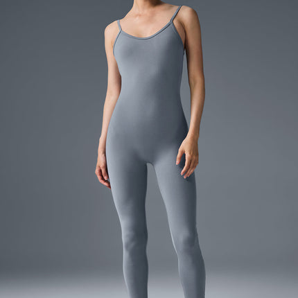 alo Women's Airbrush One And Done Onesie - Steel Grey