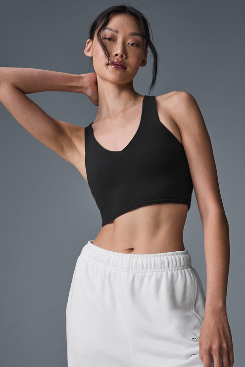 alo Women's Airbrush Real Bra Tank - Black