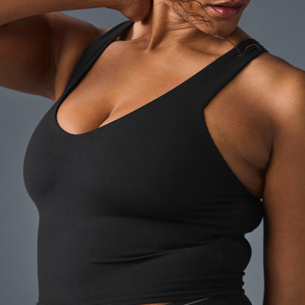 alo Women's Airbrush Real Bra Tank - Black