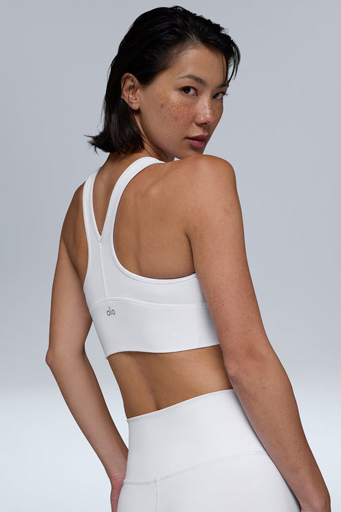 alo Women's Wild Thing Bra - White