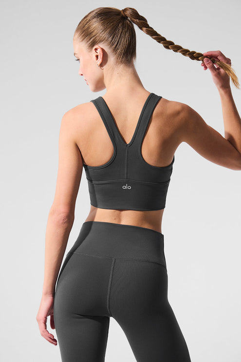 alo Women's Wild Thing Bra - Anthracite