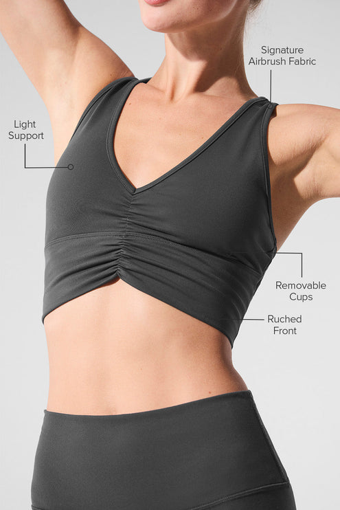 alo Women's Wild Thing Bra - Anthracite