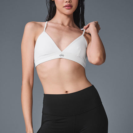 alo Women's Splendor Bra - White/Black