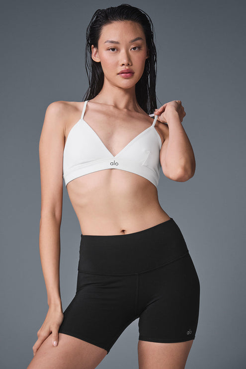 alo Women's Splendor Bra - White/Black