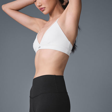 alo Women's Splendor Bra - White/Black