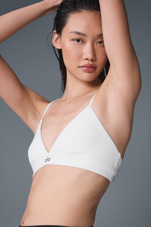 alo Women's Splendor Bra - White/Black