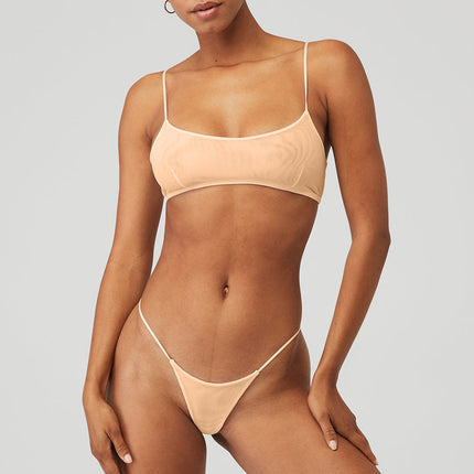 alo Women's Airmesh Venus Bralette - Champagne