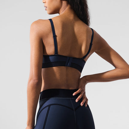 alo Women's Airlift Line Up Bra - Navy