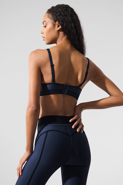 alo Women's Airlift Line Up Bra - Navy