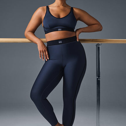 alo Women's Airlift Line Up Bra - Navy