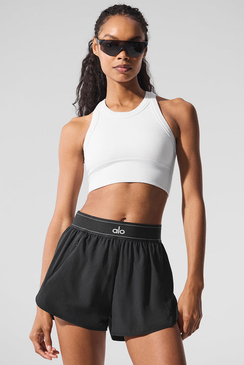 alo Women's Seamless Delight High Neck Bra - White
