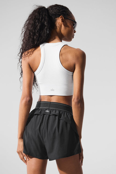 alo Women's Seamless Delight High Neck Bra - White