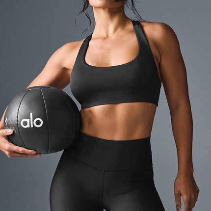 alo Women's Airlift Advantage Racerback Bra - Black