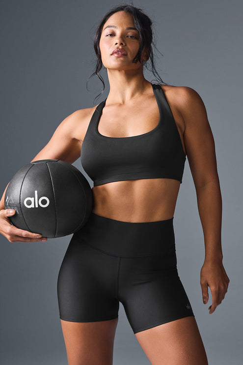 alo Women's Airlift Advantage Racerback Bra - Black