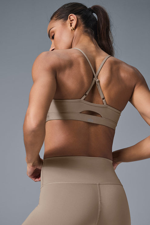 alo Women's Airlift Intrigue Bra - Gravel