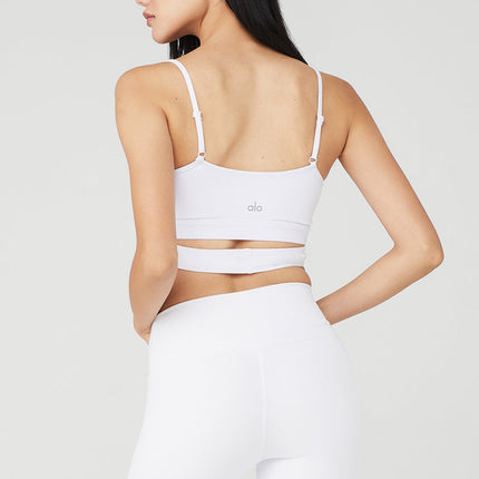 alo Women's Airbrush Enso Bra - White