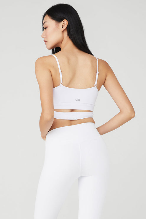 alo Women's Airbrush Enso Bra - White