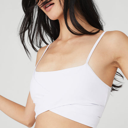 alo Women's Airbrush Enso Bra - White