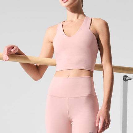 alo Women's Airbrush Real Bra Tank - Pink Quartz