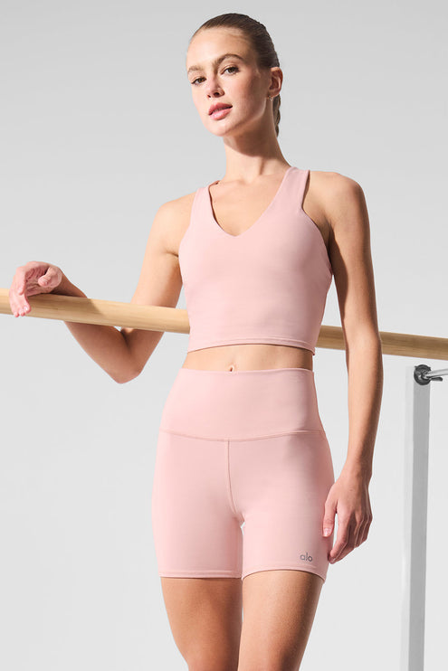 alo Women's Airbrush Real Bra Tank - Pink Quartz
