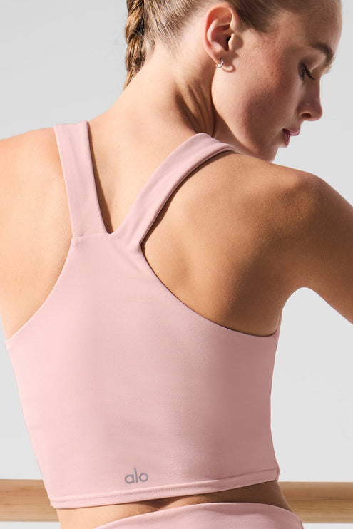 alo Women's Airbrush Real Bra Tank - Pink Quartz