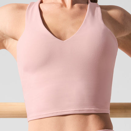 alo Women's Airbrush Real Bra Tank - Pink Quartz
