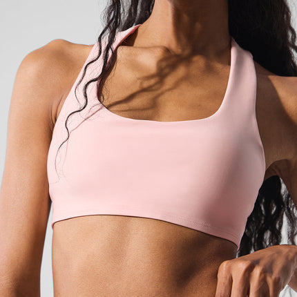 alo Women's Airlift Advantage Racerback Bra - Pink Quartz