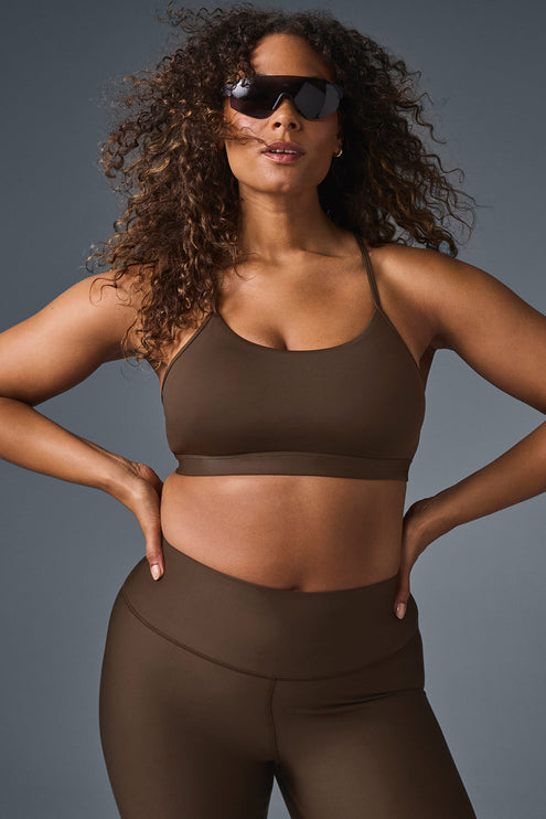 alo Women's Airlift Intrigue Bra - Espresso