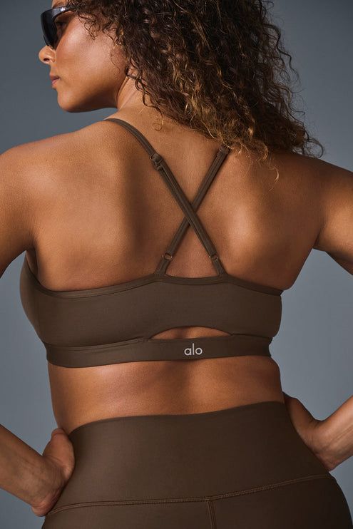 alo Women's Airlift Intrigue Bra - Espresso