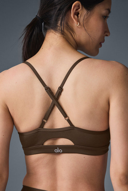 alo Women's Airlift Intrigue Bra - Espresso