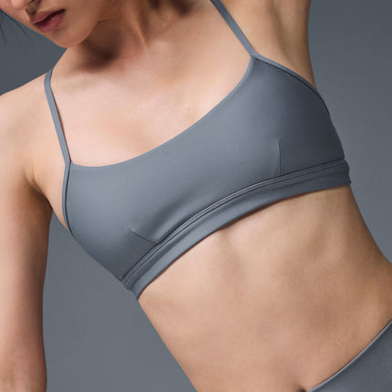 alo Women's Airlift Intrigue Bra - Steel Grey